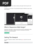 Responsive Web Design Is About Creating Web Pages That Look Good On All Devices