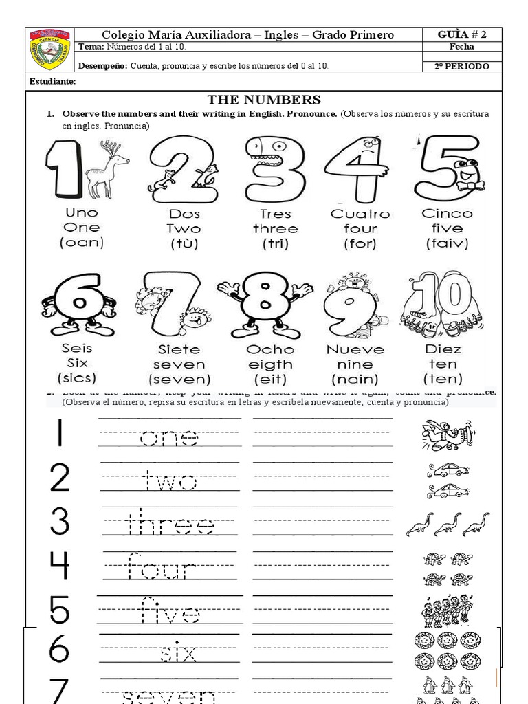 Actividades de Inglés para Primer Grado | PDF | Artes del Lenguaje y ...