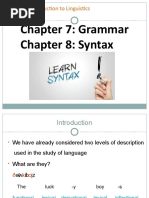 Week 7 Grammar & Syntax