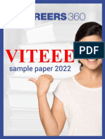 VITEEE Sample Paper - 2022