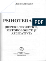 Mitrofan Psihoterapie Repere Teoretice Metodologice Si Aplicative