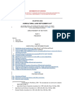 Agricultural Land Settlement Act (Chapter 20-01) As Amended March 2004