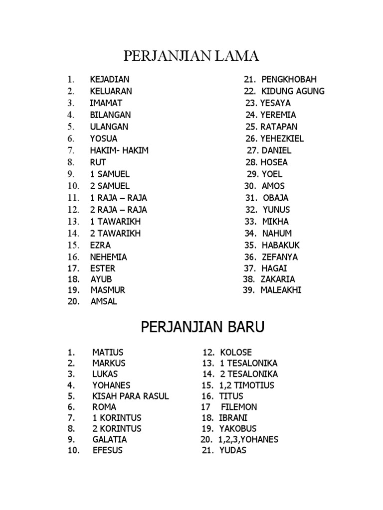 Perjanjian Lama | PDF