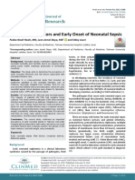 Perinatal Risk Factors and Early Onset of Neonatal Sepsis PDF