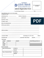 Academic Registration Form 2020 ODD