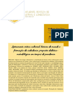 Letramento crítico cultural em tempos de pandemia