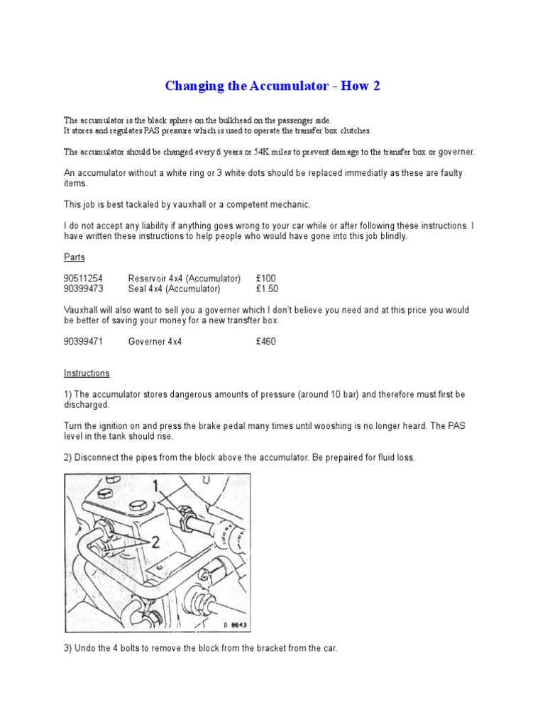 Changing the Accumulator A StepbyStep Guide to Replacing the