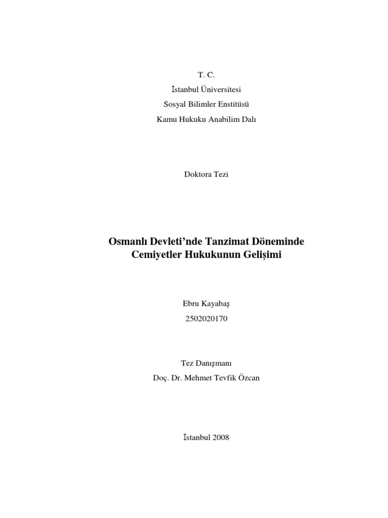 Osmanlı Devleti'nde Tanzimat Döneminde PDF | PDF