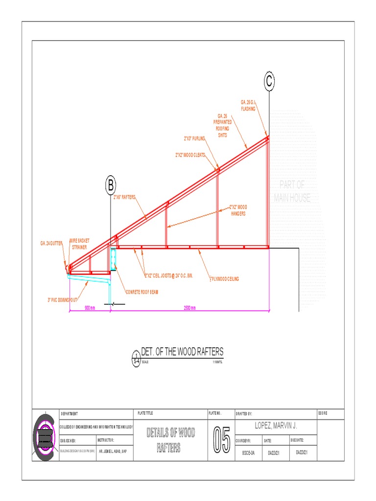 Wood Rafter Details and Connections | PDF