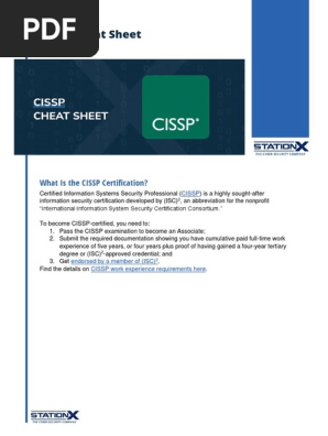 CISSP Cheat Sheet | PDF | Information Security | Cryptography