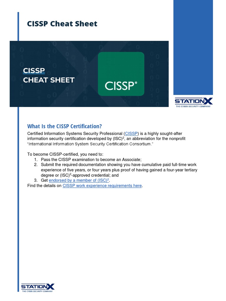 CISSP Cheat Sheet | PDF | Information Security | Cryptography