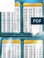 Ramzan Time Table India 2023