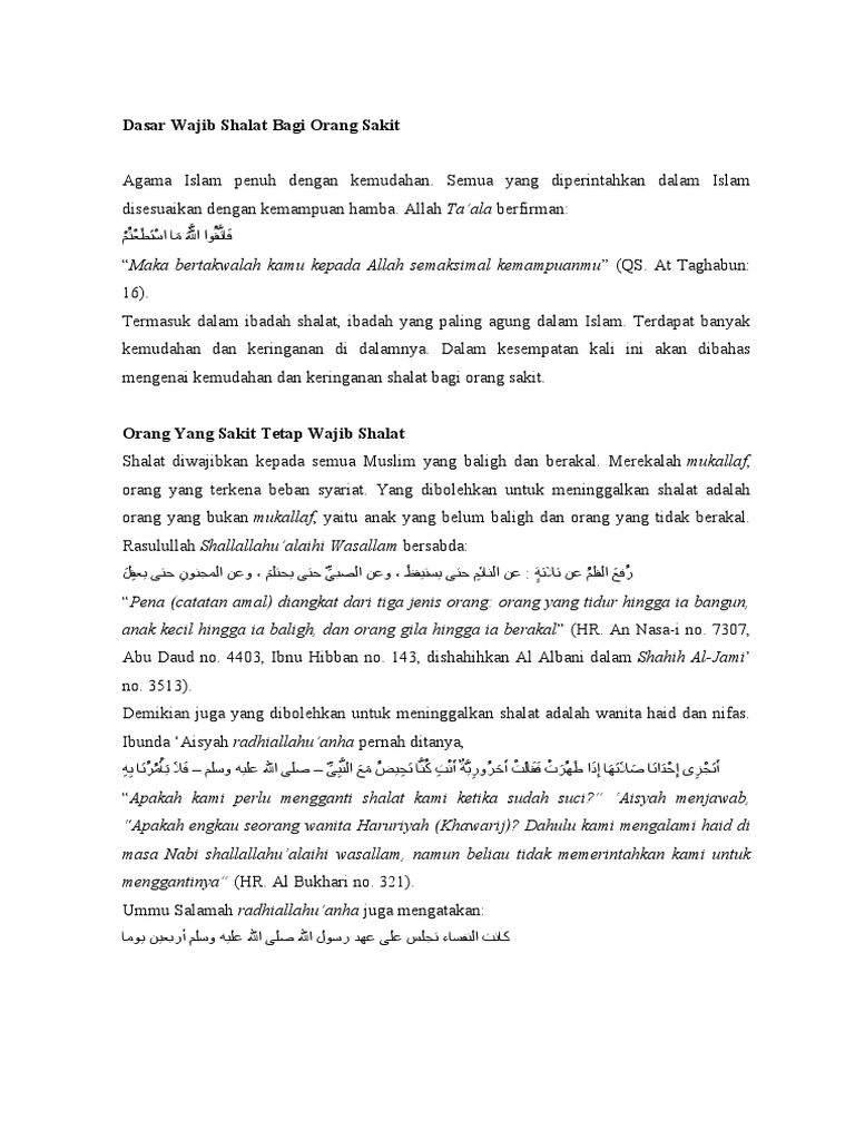Shalat Saat Sakit: Tetap Beribadah dengan Mudah