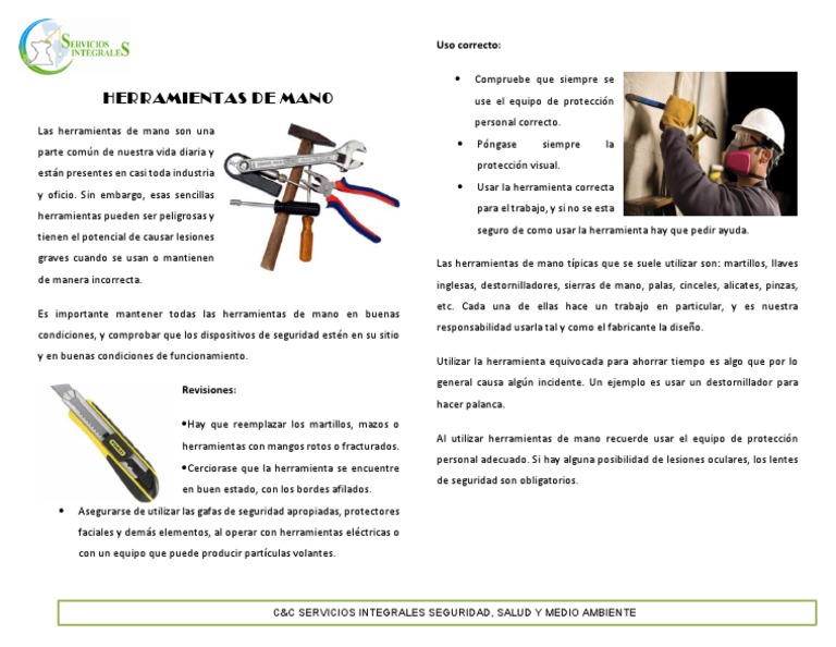 Seguridad en el Uso de Herramientas de Mano | PDF | Herramientas ...