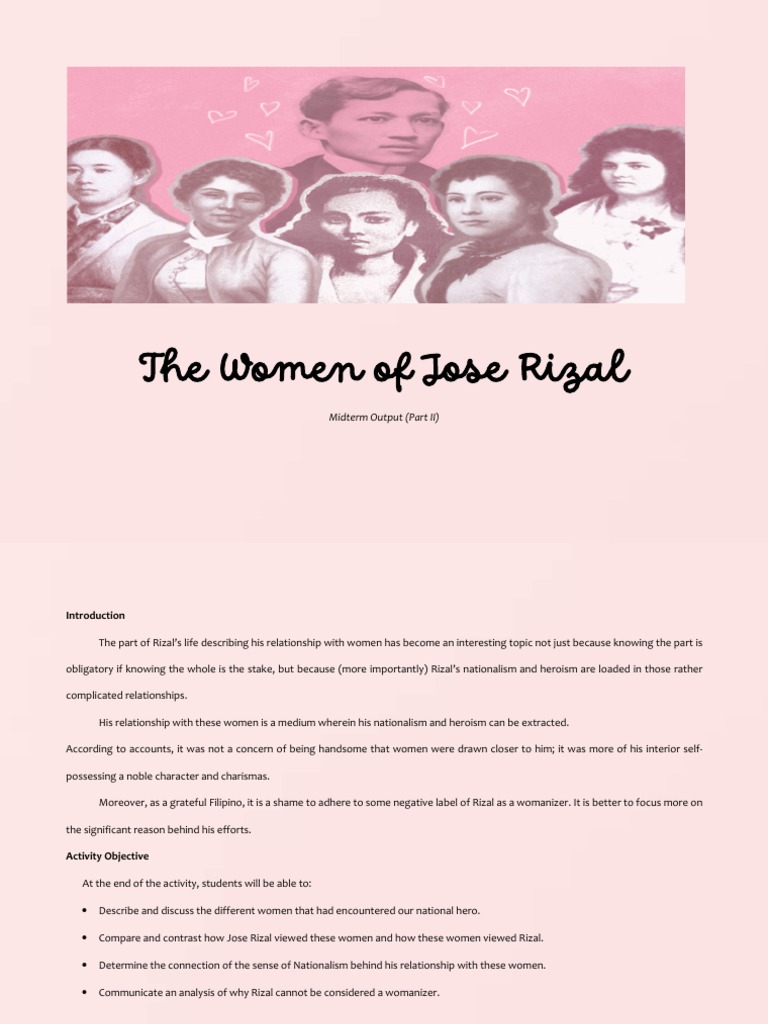The Women of Jose Rizal (Activity) PDF | PDF | Hero