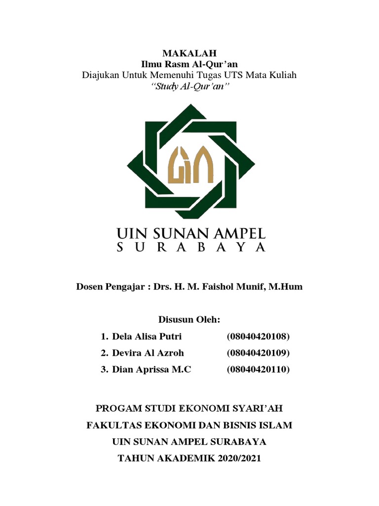 Ilmu Rasm Al-Qur'an: Penulisan dan Sejarah | PDF | Ilmu Sosial