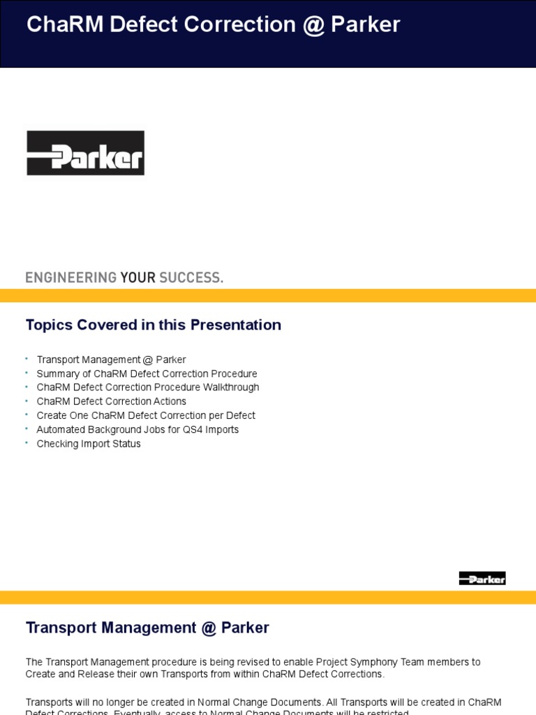 ChaRM Defect Correction Procedure at Parker SGM 111822 Final V3 | PDF ...