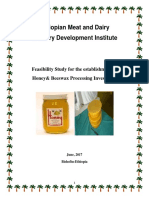 Feasibility Study For The Establishment of Honey BessWax Processing Investment PDF