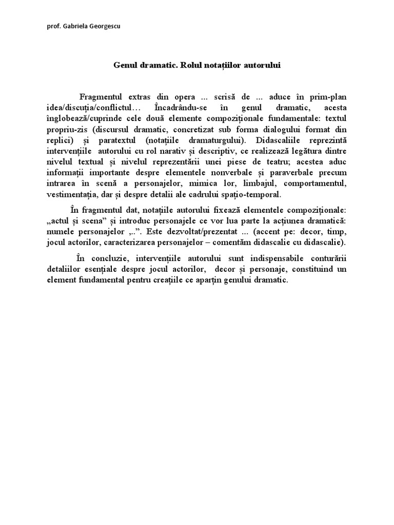 Rolul Notatiilor Autorului Bac Sub II Rolul notațiilor autorului | PDF