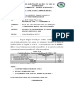 Informe N 016 Manifiesto de Manejo de RR - SS - Enero - 2022