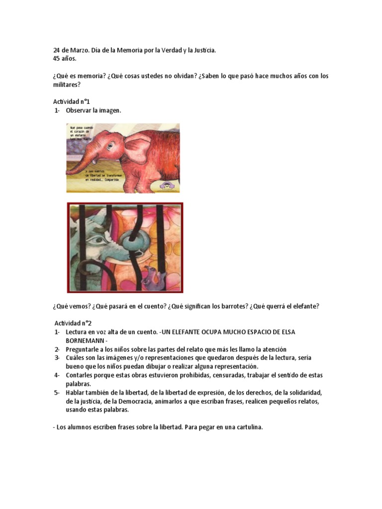Actividades para el Día de la Memoria | PDF | Ficción general