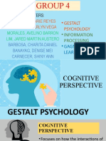 GESTALT PSYCHOLOGY AND COGNITIVE PERSPECTIVE