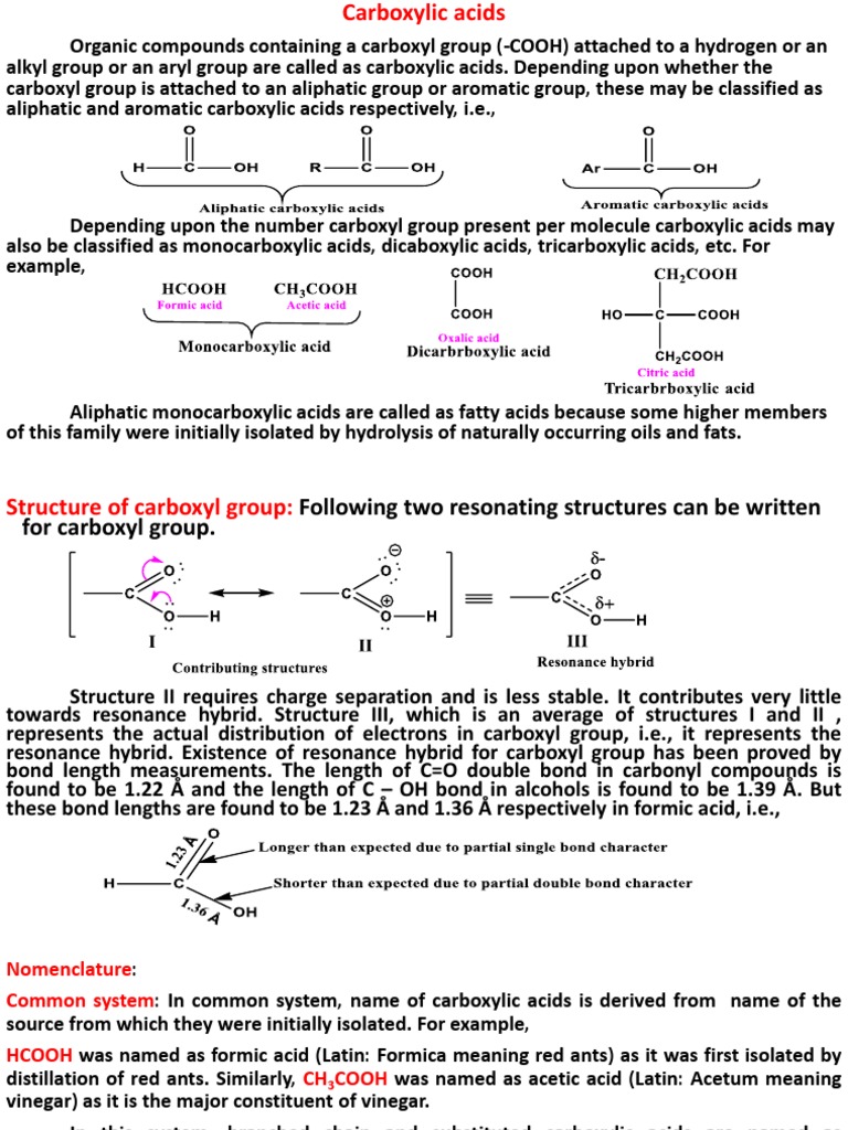 Overview of Carboxylic Acids | PDF | Acid | Carboxylic Acid