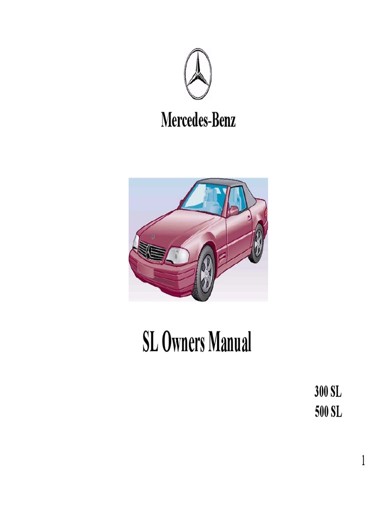 W129 Mercedes-Benz SLクラス 取扱説明書 メルセデスベンツ 500SL