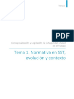 Tema 1. Normativa en SST Evolución y Contexto