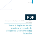Tema 5. Reglamentación Asociada Al Reporte de Accidentes y Enfermedades Laborales