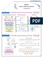 Átomo e cálculo de números Z, A, p+, n0, e