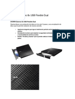 DVDRW Externo 8x USB Flexible Dual ASUS