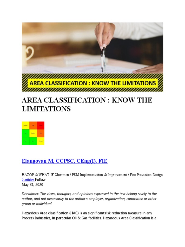 EI 15 Area Classification Limitations | PDF | Pressure | Applied And ...