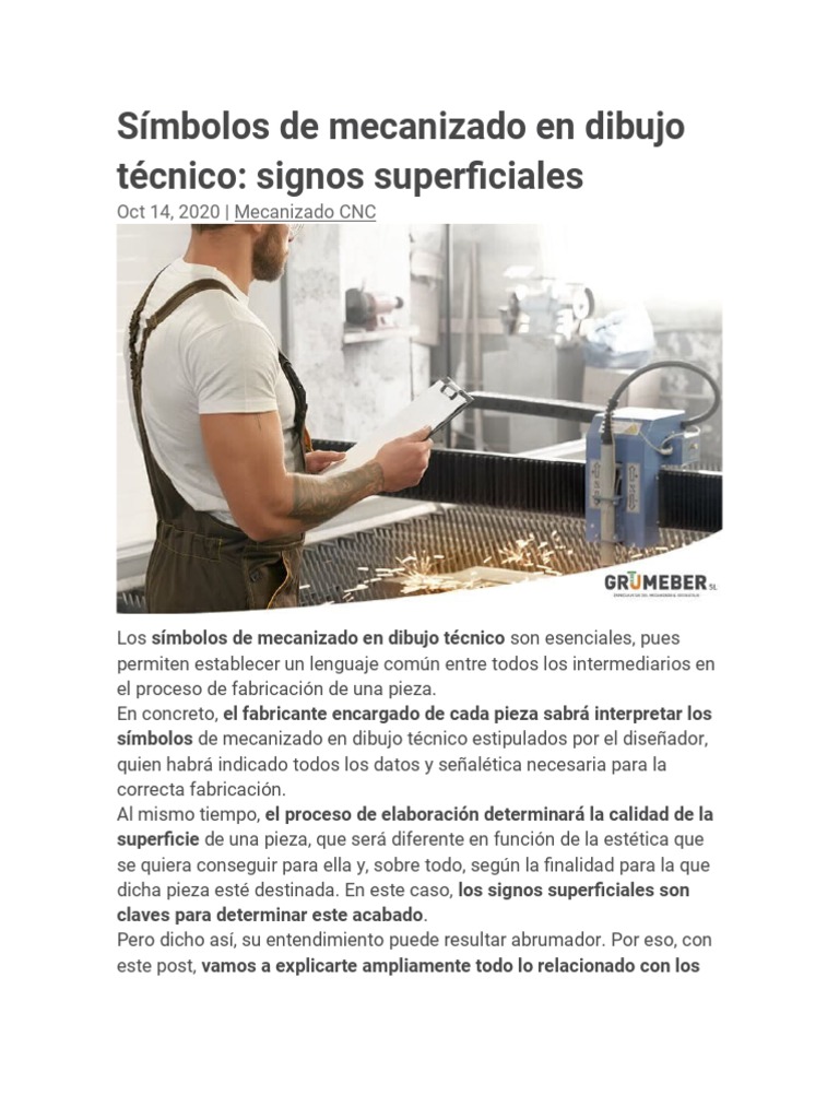 Símbolos de Rugosidad en Dibujo Técnico | PDF | Dibujo | Mecanizado