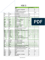 New HSK 3 Vocab List PDF