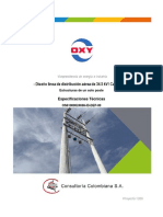 Especificaciones Técnicas Línea Aérea REX Est. Un Solo Poste PDF