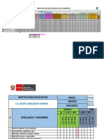 Registro de Asistencia 6° Grado 2022