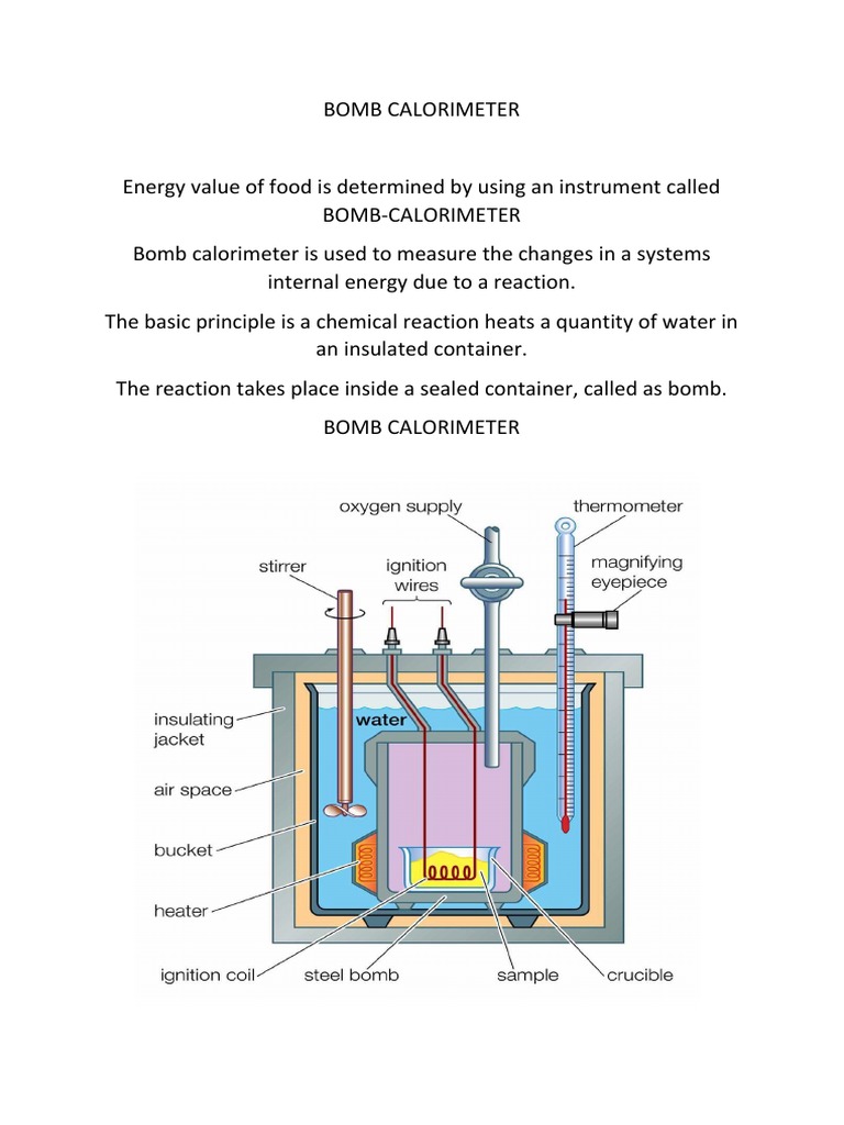 Bomb Calorimeter PDF PDF
