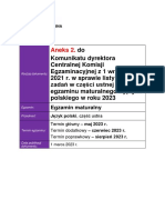 Lista Jawnych Zadan JEZYK POLSKI 2023 Aneks 2 PDF