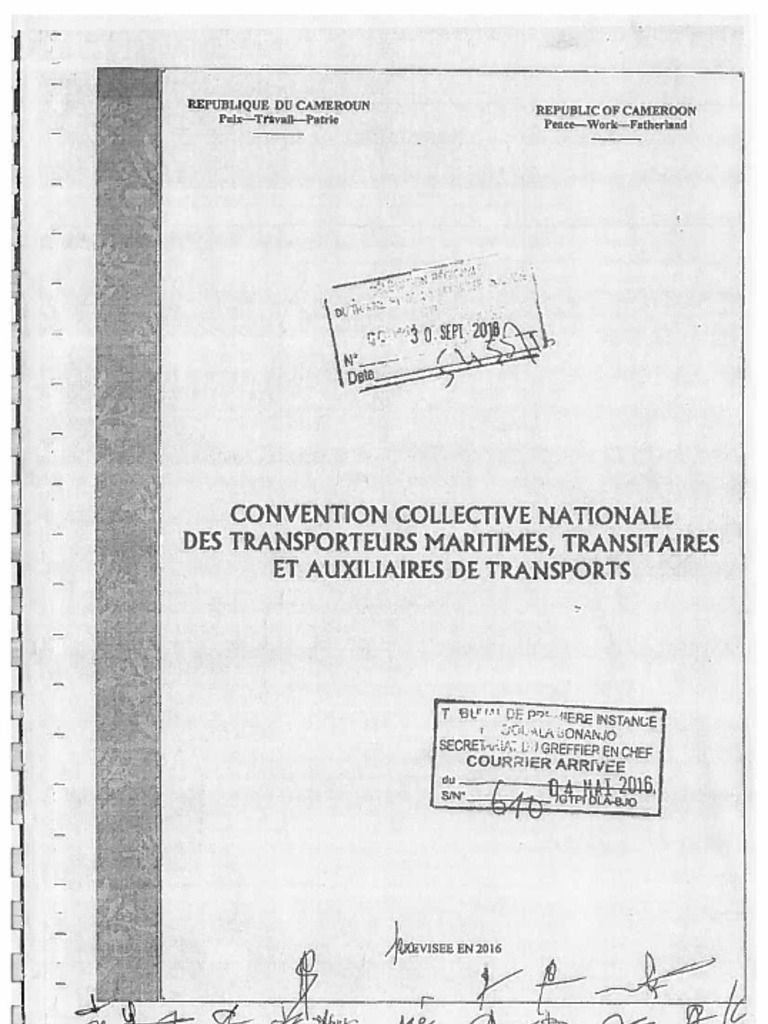 CCN Transporteurs Maritimes Transitaires Et Auxiliaires De Transports PDF