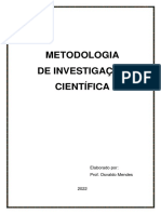 METODOLOGIA de Investigação Científica_Apontamentos_2022_II_Semestre 