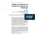 Qualidade Dos Sistemas de Informação em Um Serviço de Radiologia