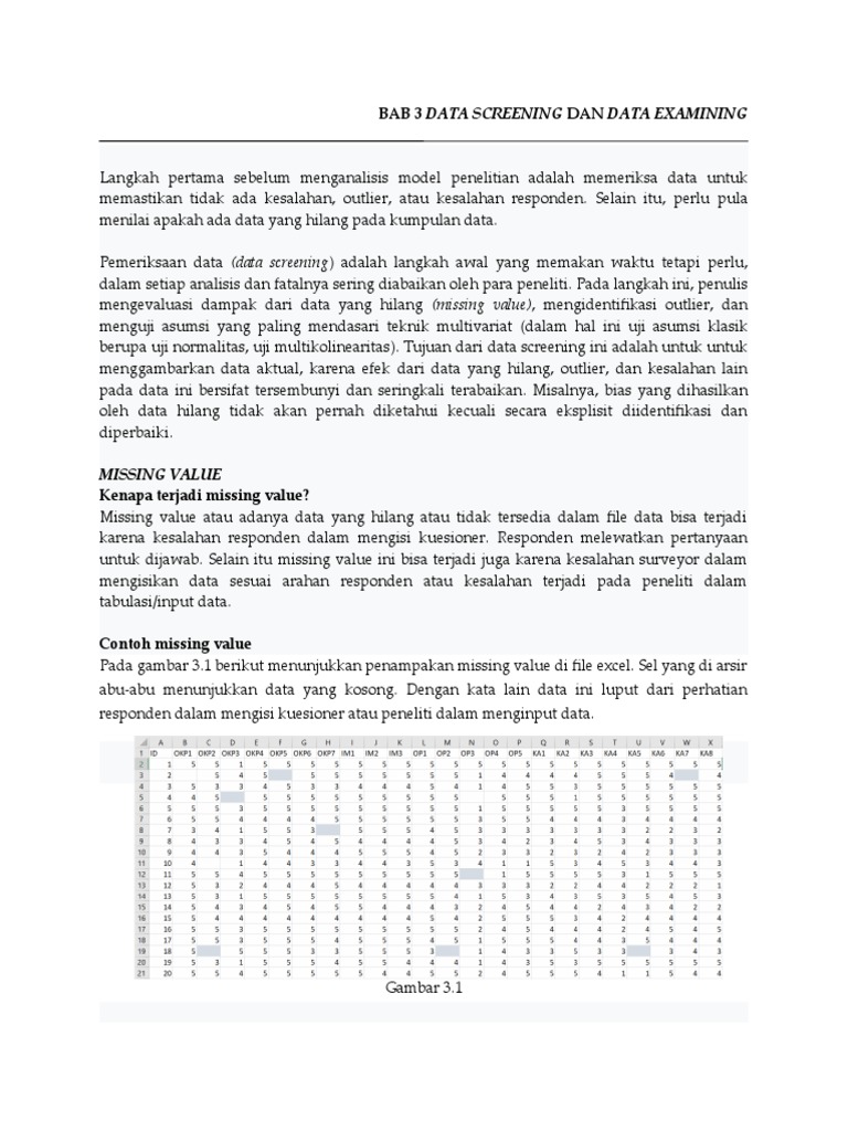 Data Screening dan Uji Asumsi SPSS | PDF | Karier & Perkembangan
