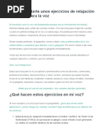 Ejercicios de Calentamiento Vocal | PDF | Sonido | Boca