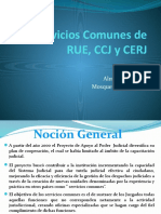 Los servicios comunes del RUE, CCJ y CERJ