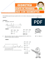 Problemas de Operaciones Con Segmentos para Quinto de Primaria