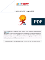 Current Affairs MCQs PDF - August 2022