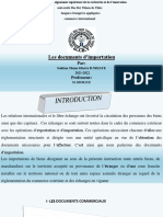 M1S2 EXPOSE Les Documents D'importation S M DIARRA BOUSSO NDIAYE PDF