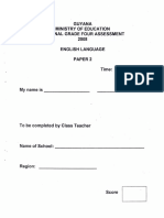 National Grade 4 Assessment - 2008 - English P2