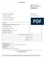 Tax invoice for hotel booking